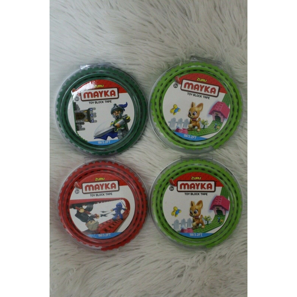 ZURU MAYKA Toy Block Tape 1m/3.2 ft. Lot of 4 - Picture 2 of 7
